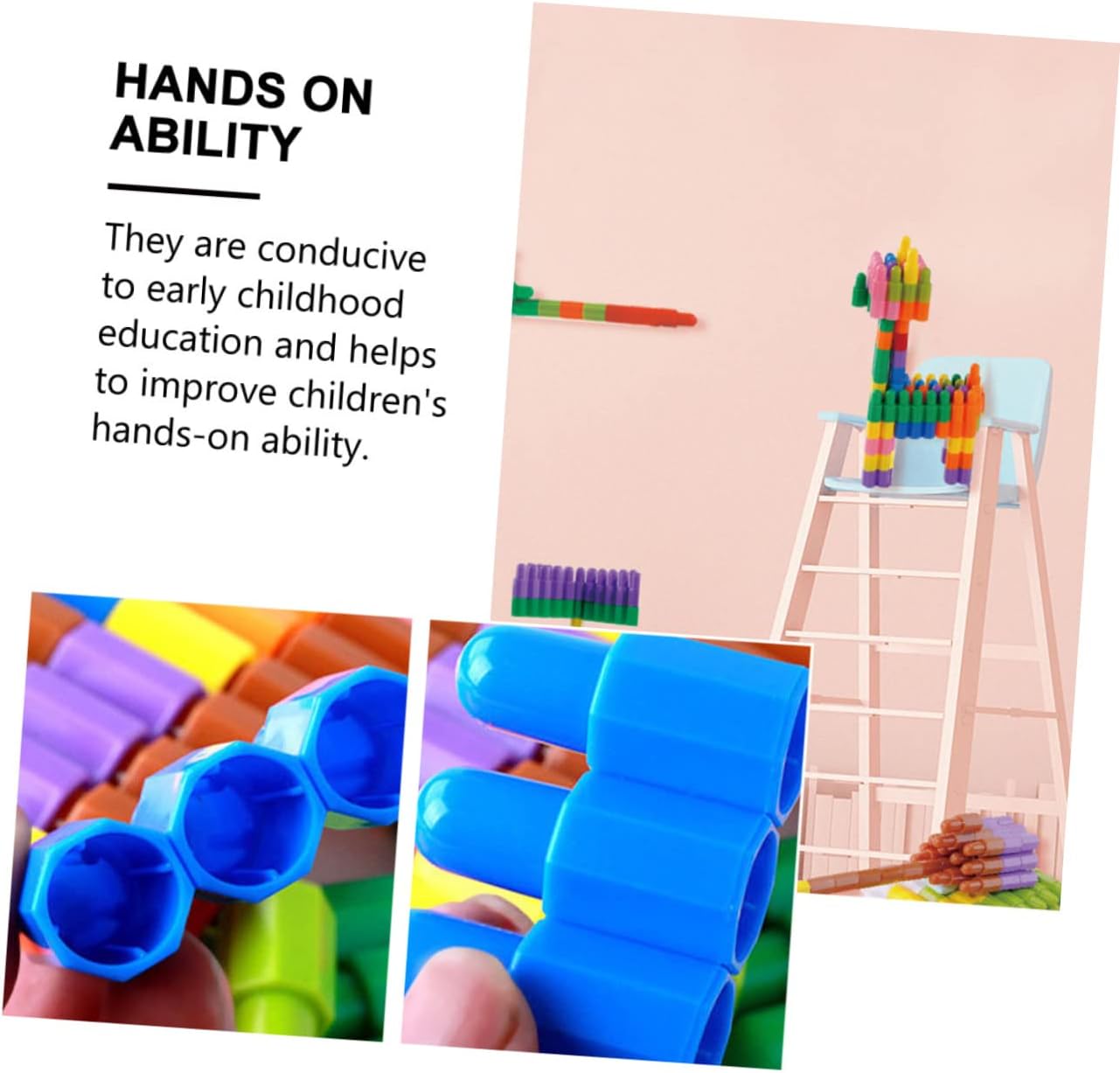 1 Set 270pcs Splicing Toys Boys Toy Kids Educational Toys Kidcraft Playset Logical Game Toys Building Blocks with Drawing Kids Building Blocks Puzzle Rocket Head Module Bullet