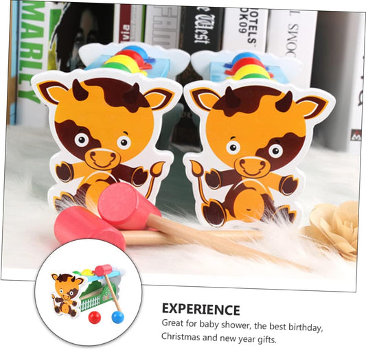 2 Sets Four-Color Knock The Ball Game Toddler Music Toys Baby Wooden Toys Toddlers Toys Kids Wooden Hammer Toy Wood Beat Toy Wooden Educational Toy Children's Plaything Hand Toy