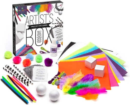 Artist's Box – Arts and Crafts STEAM Kit Includes 7 Creative Challenges