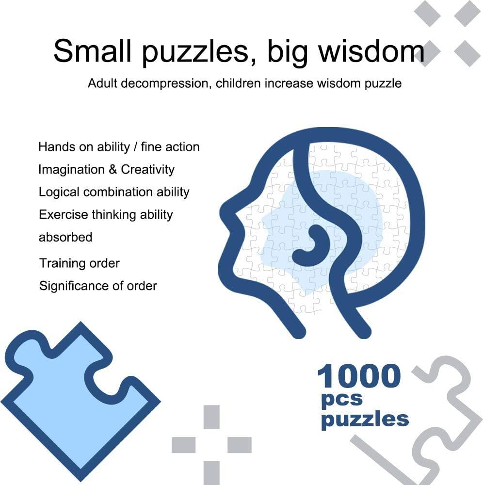 Jigsaw Puzzles for Adults Kids 1000 Pieces, Large Puzzle Family Game Adult Decompression Child Education Gift for DIY Intellective Educational Game, Gift (Cats in The Kitchen Puzzle)