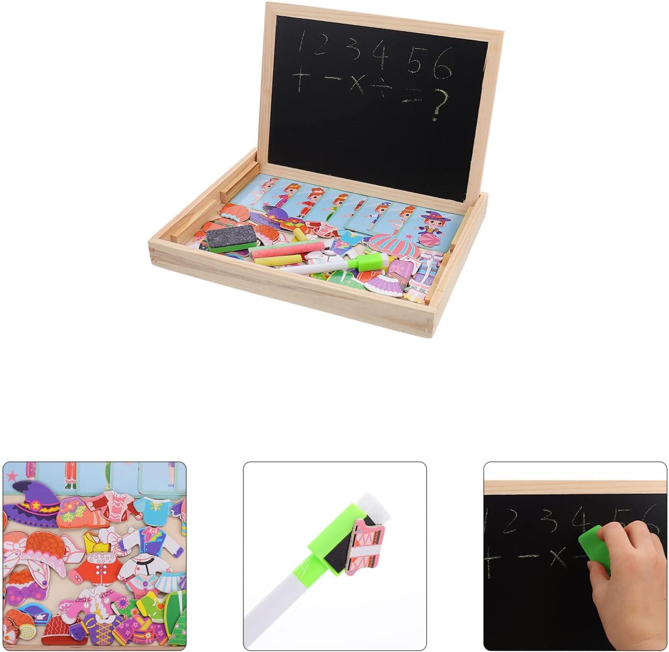 Girl Toys 2sets Tangram Plaything Puzzles of Wood Development Logic Thinking Learning Boys Easel Playthings Early Cognitive Game Woden Sudoku Logical Preschool, Girls Toys