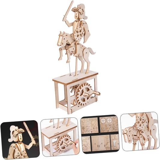 3pcs Wood Kids Desktop for Shape Learning Game Toy Brain Educational Jigsaw Teaser Wooden Preschool Home Turning Collectible Toys Mechanical Puzzle- Shop Decorative