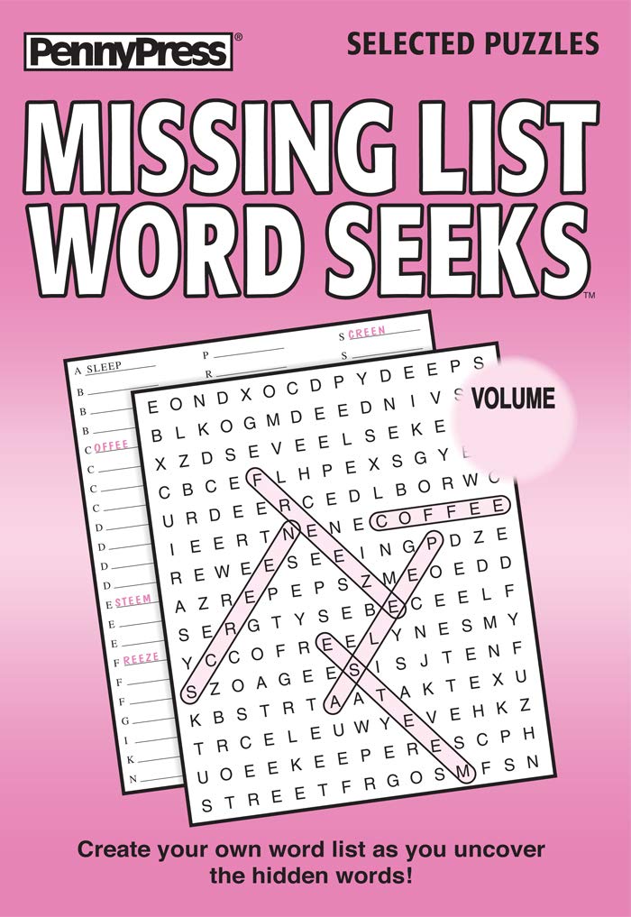 Missing List Word Seeks / Word Search for All Skill Levels – 4 Pack