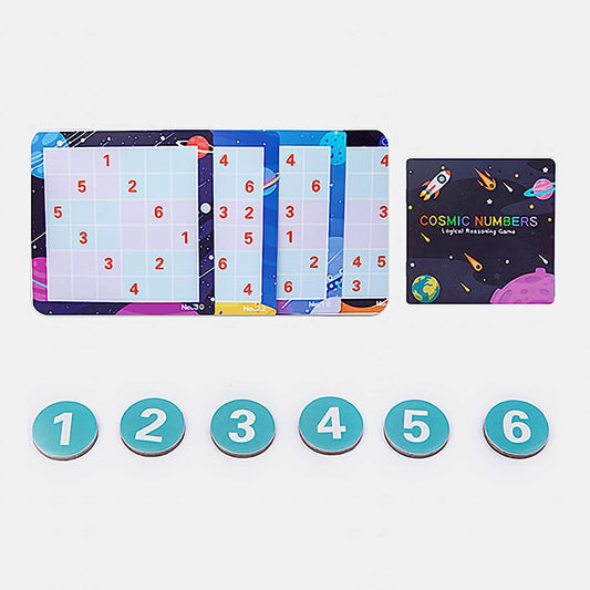 Magnetic Sudoku Logical Thinking Games Educational Toys，Sudoku Puzzle Game Toys for 3-6 Years Old Boys and Girl SDYX0106 (Proficient -Cosmic Numbers)