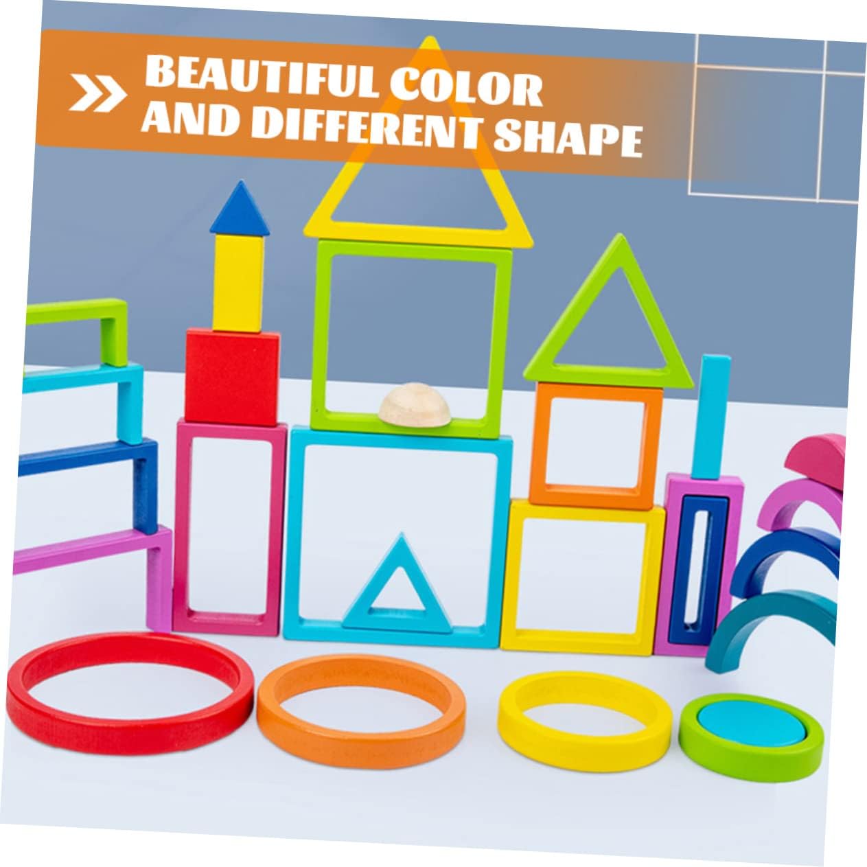 1 Set Color Building Blocks Toys Toddler Gift Wooden Puzzles for Toddlers Wooden Jigsaw Puzzles for Kids Color Learning Toy Color Learning Puzzle Toy Simulation Color Study Plate