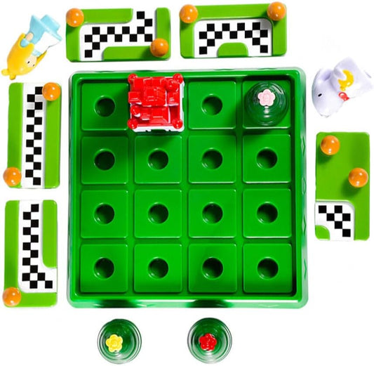 Generic 1 Set Board Game Toys Kids Wooden Toys Wooden Bunny Toy Educational Toys Puzzle Board Kids Learning Toys and Rabbit Game Board Puck Child Plastic Intelligent