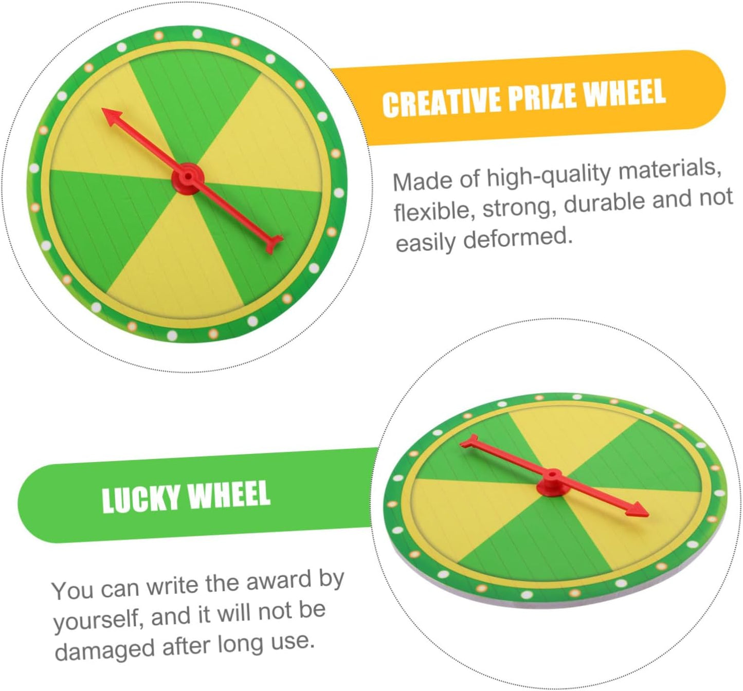 7 Pcs Lucky Draw Wheel Desktop Whiteboard Educational Baby Toys Puzzle Toys Color Wheel Fortune Prize Wheel Gift PVC Green Creative Prize Wheel Portable Turntable Prize Turn Table