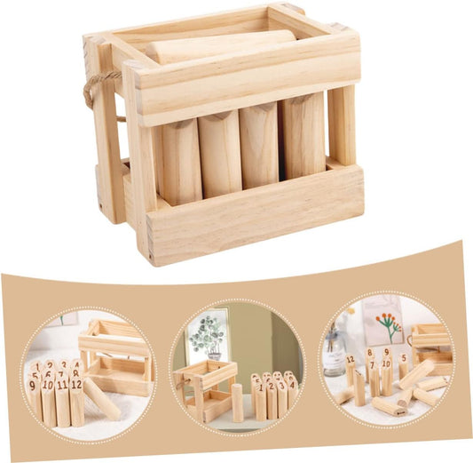 2 Sets Throwing Game Kids Outdoor Play Set for Outside Wood Parent Yard Throwing Game Yard Game Set Children Supply Pillar Toss Yard Game for and Family