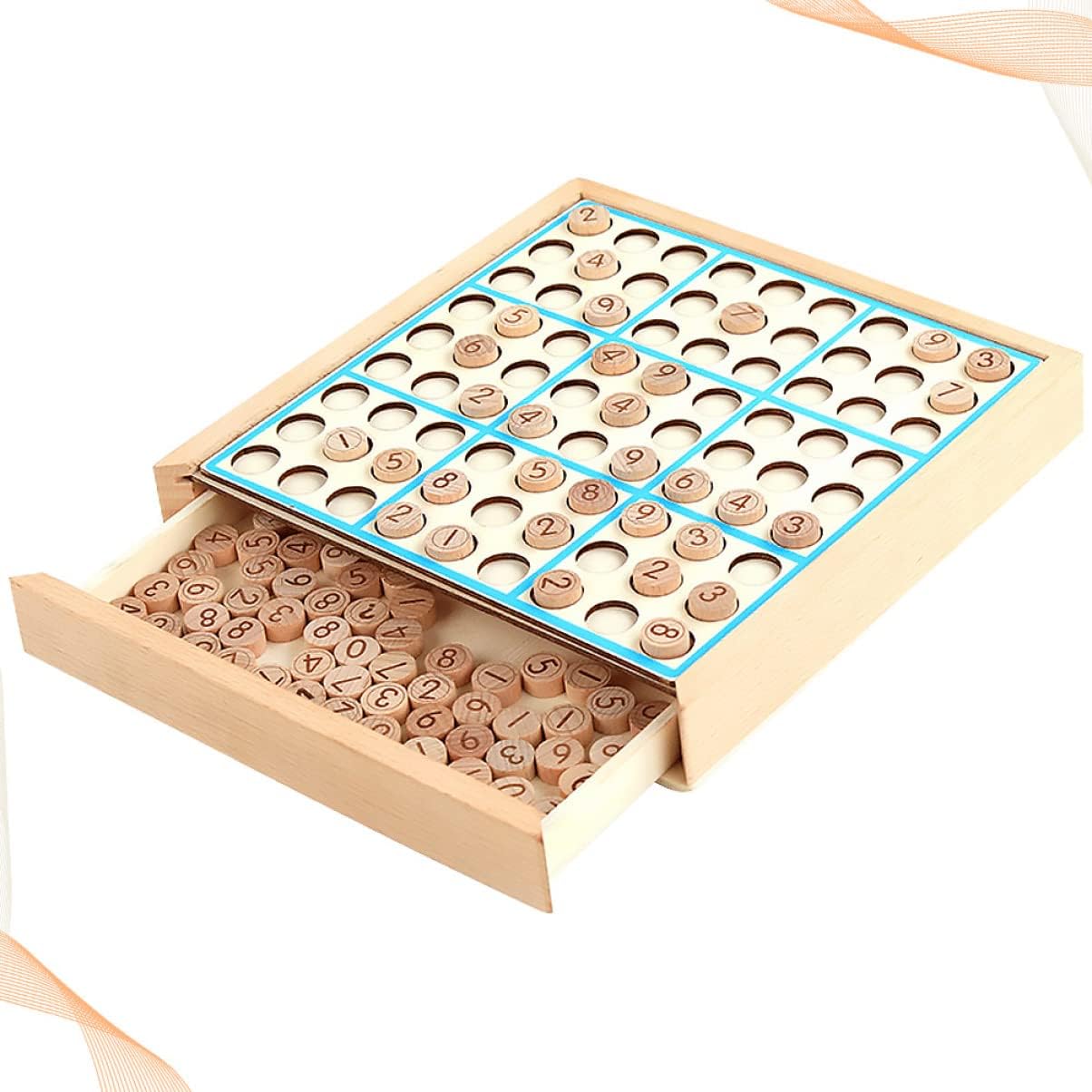 Board Wood Sudoku Complete Sudoku Puzzle Game Sudoku Wooden Sudoku Game with Drawer Set Tiles Wooden Wooden Chess Wooden Chess Board