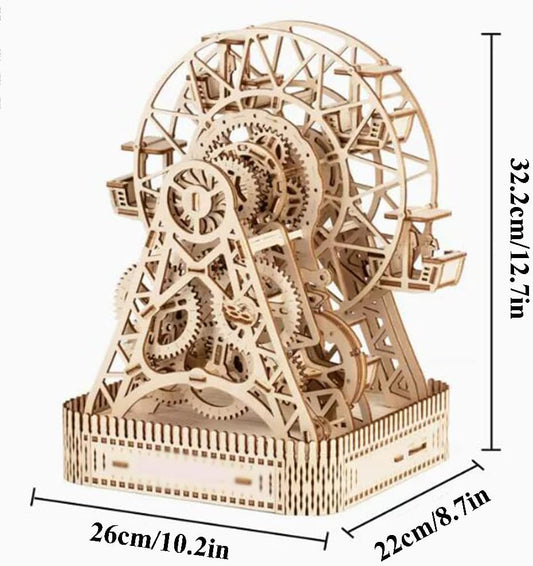 Assembled Manual Puzzle Wooden Puzzles 3D Puzzles Model Kit 409 Pieces Fit Together Perfectly Mechanical Model Toy Gift Decoration Funny