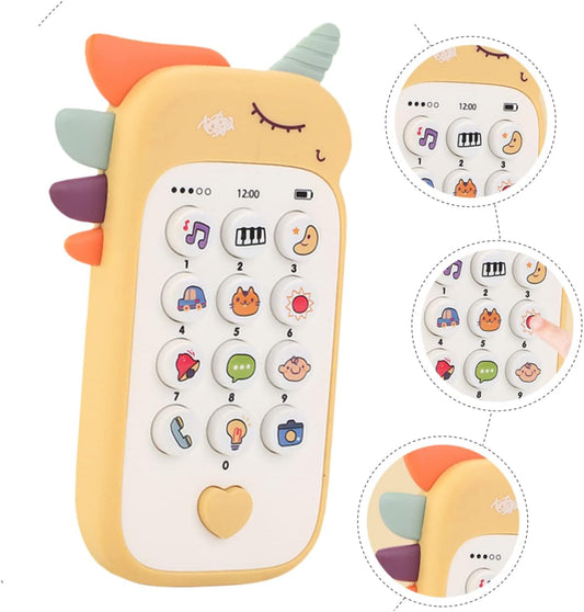 5pcs Children's Mobile Phone Baby Musical Toys Baby Toy Toddler Phone Early Learning Educational Toys Baby Pretend Phone Play Phone Interactive Toys Plastic Yellow Baby Phone Toy