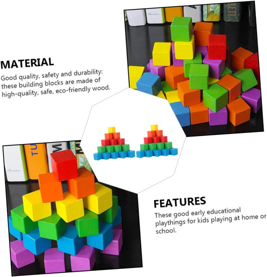 40pcs Cube Blocks Kids Educational Toys Building Blocks for Kids Toy for Kids Creative Cube Block Puzzle Block Interesting Cube Block Child Wood Box Teaching Aids Kidcraft Playset
