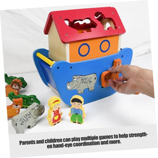 1 Set Brain Game Toy for Kids Wooden Shape Sorter Toy Kids Wooden Toys Animal Shape Matching Toy Shape Intelligence Box Toy Shape Match Game Animal Toy Set Toddler Puzzle Toy