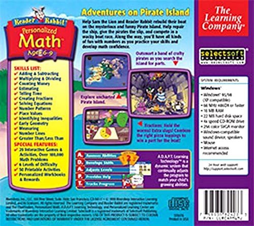 Reader Rabbit Personalized Math Ages 6 - 9 Deluxe (2 CDs)