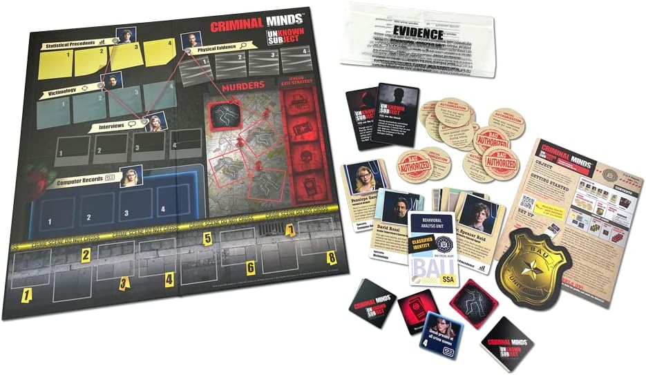 Criminal Minds Subject - Unsub - Fast-Paced Social Deduction Game - Play as Characters from The Hit Show - Ages 14+ - 5–8 Players