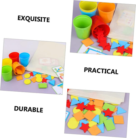 3 Sets Color Sorting Toys Educational Toys Building Blocks for Toddlers Toys for Toddlers Plastic Kids Color Matching Sorting Cup Shape Cognition Toy Children Plaything to Stack