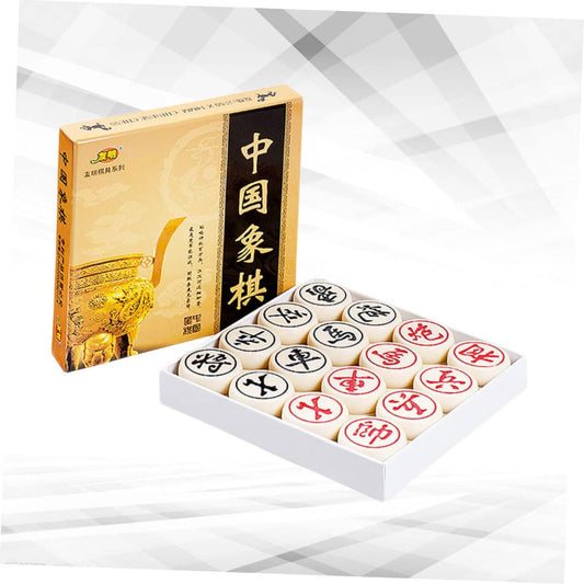 Wood Toys Desktop Toys Wooden Board Game Early Learning Game Xiangqi Chinese Chess Educational Toy Chess Game High-end Chinese Chess Game Board Beige 3D Wooden Puzzle Chinese Chess
