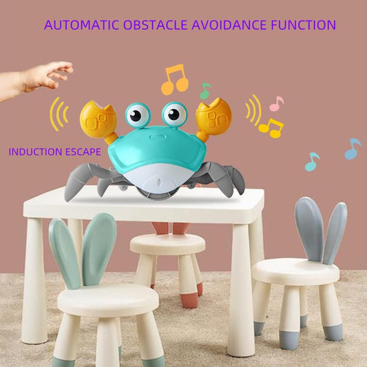 Crawling Crab Baby Toy, Infant Sensory Tummy time Toys with Music and Lights 1 2 3 4 5 6 Babies boy Girl 3-6 6-12 Learning to Crawl 9-12 12-18 Walking Toddler Gifts (Green)