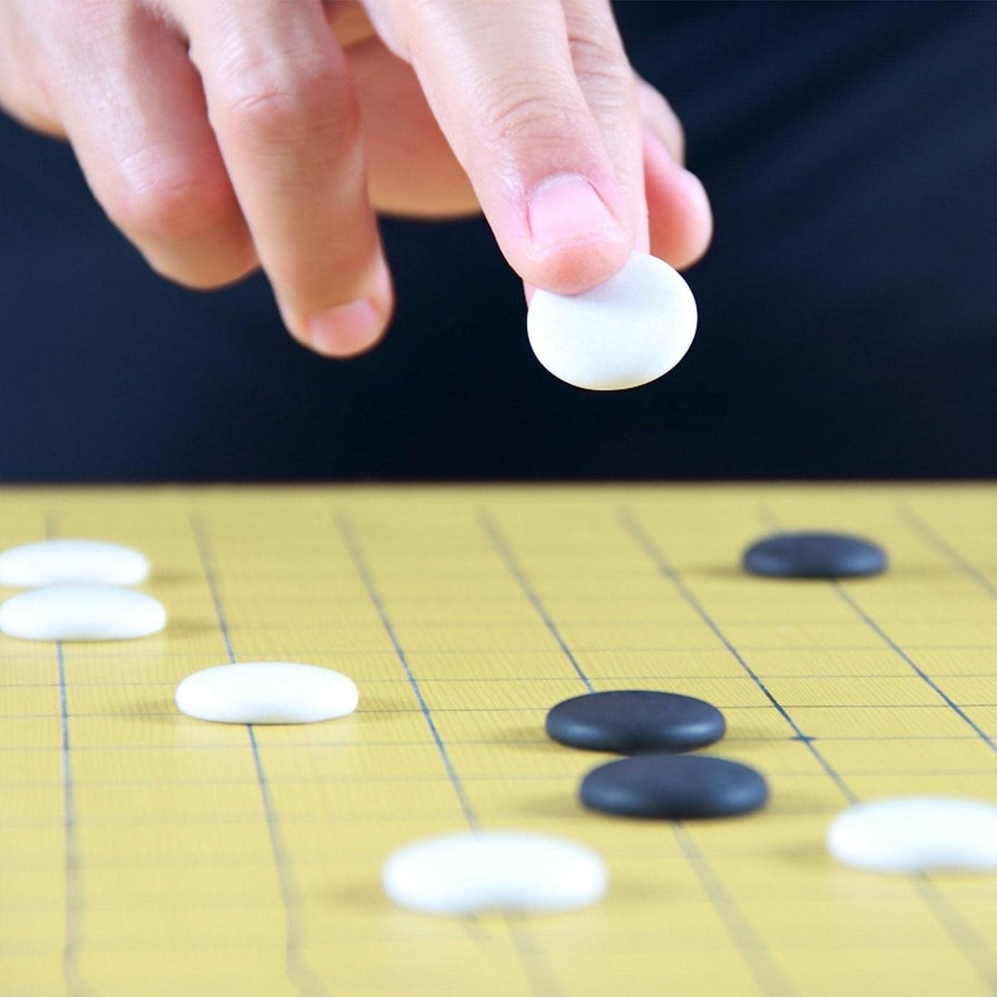 Go Game Board, Go Games Set Adult Beginners Wood Chess Board, Tabletop Chess Game Pads Gift for Kids, Boys, Girls