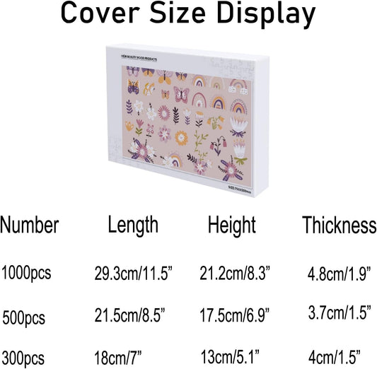 Jigsaw Puzzle 500 Piece Puzzle for Adults Butterflies Rainbows Flowers Floral Spring School Kids Teens Educational Intellectual Decompressing Funny Family Games 20.5X15 Inch