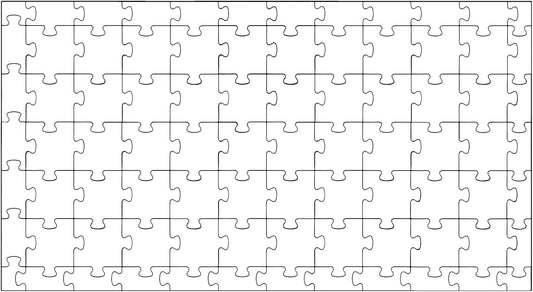 Blank Community Puzzle - Create-A-Size - Fun Group Activity - Great for Parties, Weddings, Classroom, Office & More - Approx. 24” x 44” - 50 Center Pieces - 50 Guests