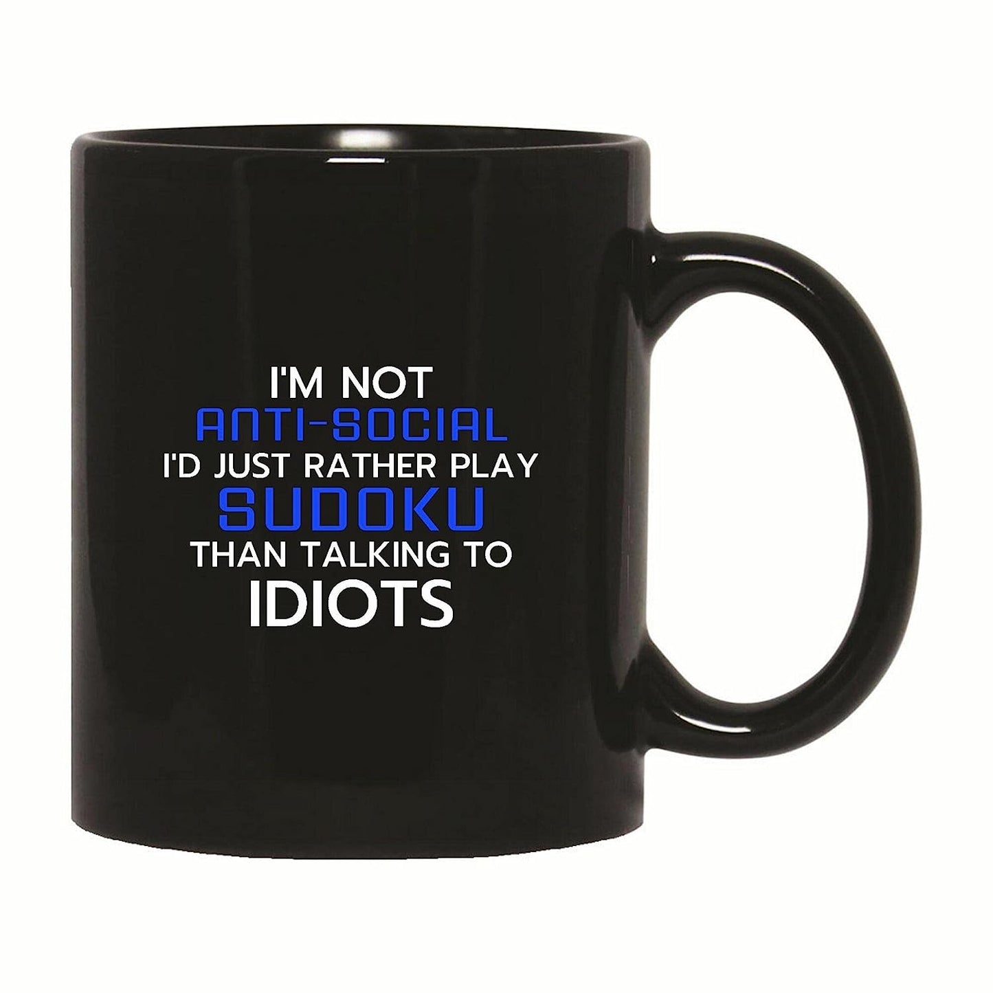 Funny Sudoku Gifts for Everyone Who Prefer Solving Puzzles over Unwanted Conversation 11oz 15oz Black Coffee Mug