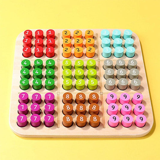 Wooden Sudoku Puzzles Board Teaser Educational Mini for Activity