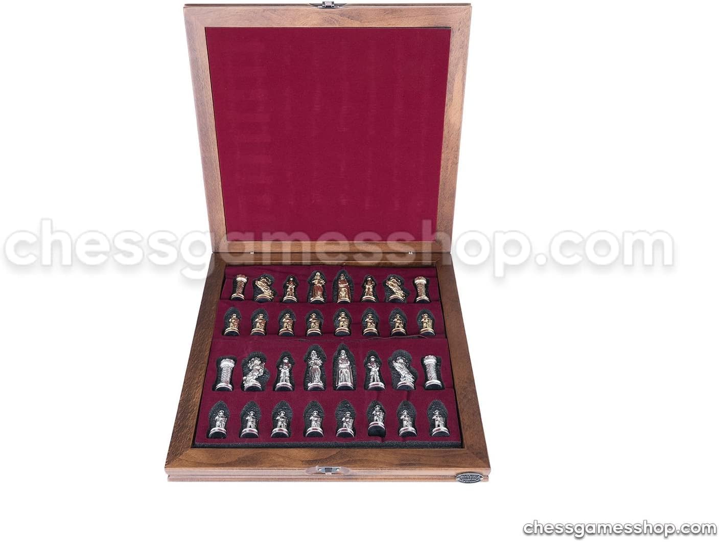 Luxury Handcrafted Decorative,Collective Chess Sets - Birthday, Businees, idea Products (Antique Medium Walnut)