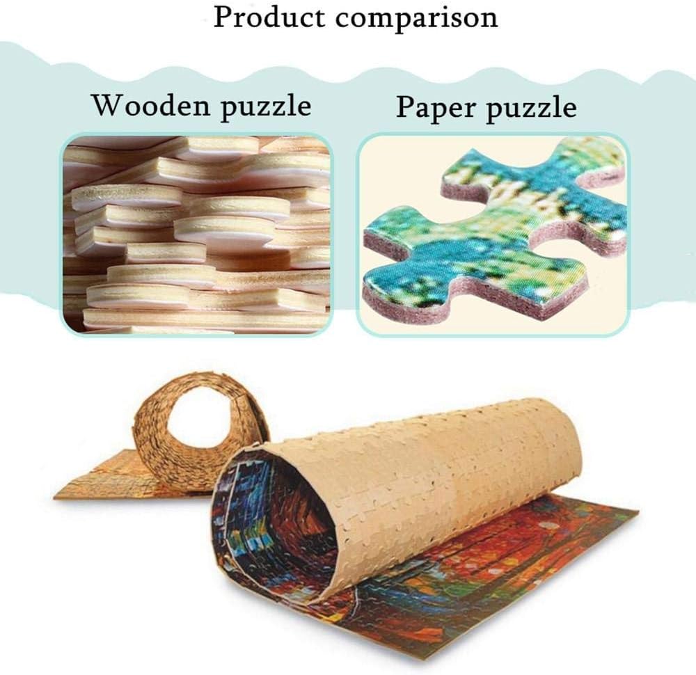Wooden Jigsaw Puzzles, Fantasy Marine Life Series Creative Adult Children's Entertainment Games Toys 500/1000/1500 Pieces 1221 (Color : B-No partition, Size : 500 Pieces)