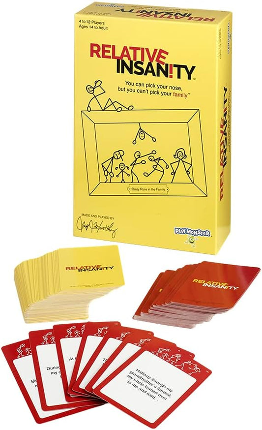 Relative Insanity -- Hilarious Party Game -- From Comedian Jeff Foxworthy -- Ages 14+ -- 4+ Players