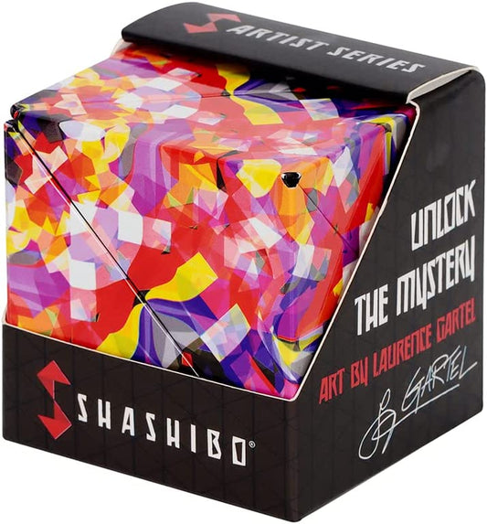 Shape Shifting Box - Award-Winning, Patented Fidget Cube w/ 36 Rare Earth Magnets - Transforms Into Over 70 Shapes, Download Fun in Motion Toys Mobile App (Artist Series - Confetti)