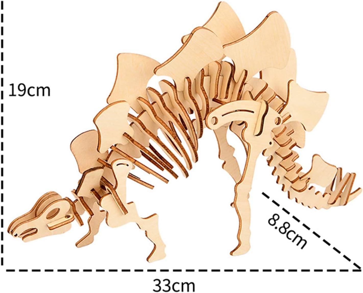 3D Puzzles – Stegosaurus Model Kits with Tool - DIY Assembly Ｄinosaur Model Kits to Build - Model Brain Teaser Games Stunning Gifts for Adults and Teens