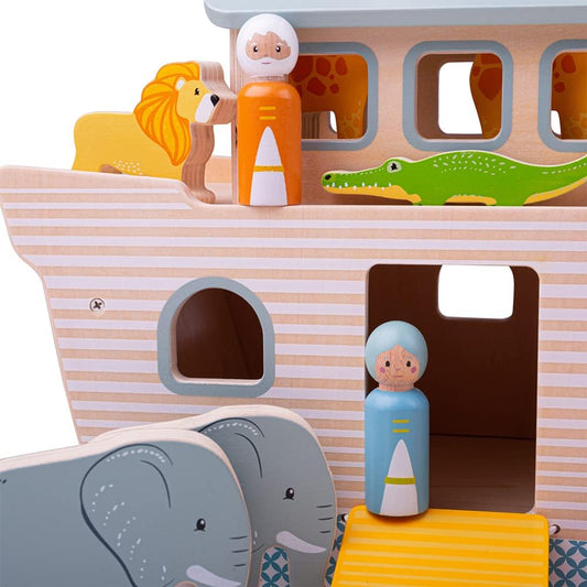 100% FSC Certified Wooden Noahs Ark, Wooden Toys, Baby Toys, Toddler Toys, Noahs Ark Wooden Toy, Noahs Ark Toy, Christening Gifts for Girls and Boys