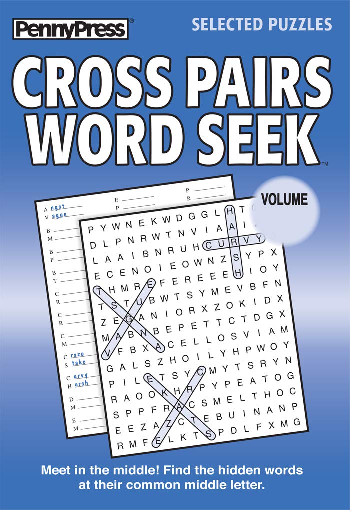 Cross Pairs Word Seek / Word Search Puzzle Books – 4 Pack