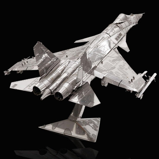 3D Metal Model Kits, J20 Jet Military Airplane Model Building Kits for Teens Men Hobbies Toys, 3D Metal Puzzle for Adults DIY Brain Teaser Puzzles, Great Birthday Gifts (J-15)