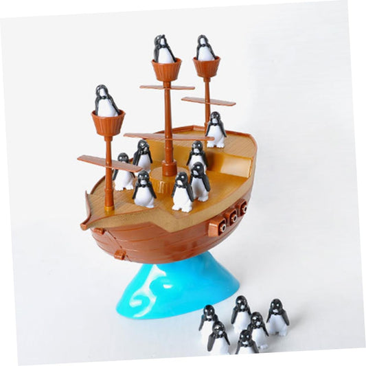 Kids Educational Toys Desktop Toys Competition Game Balance Game Children Balance Boat Game Balance Pirate Ship Nautical Model Child Toys for Kids Funny Pirate Boat Penguin Game