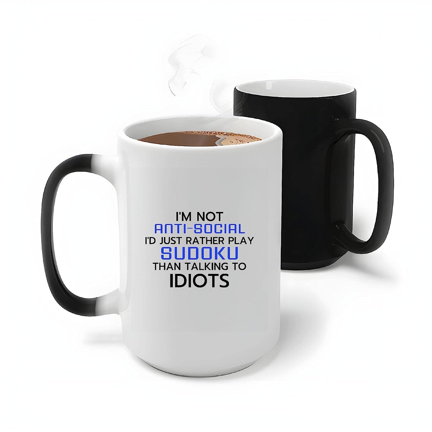 Funny Sudoku Gifts for Everyone Who Prefer Solving Puzzles over Unwanted Conversation 11oz 15oz Color Changing Mug