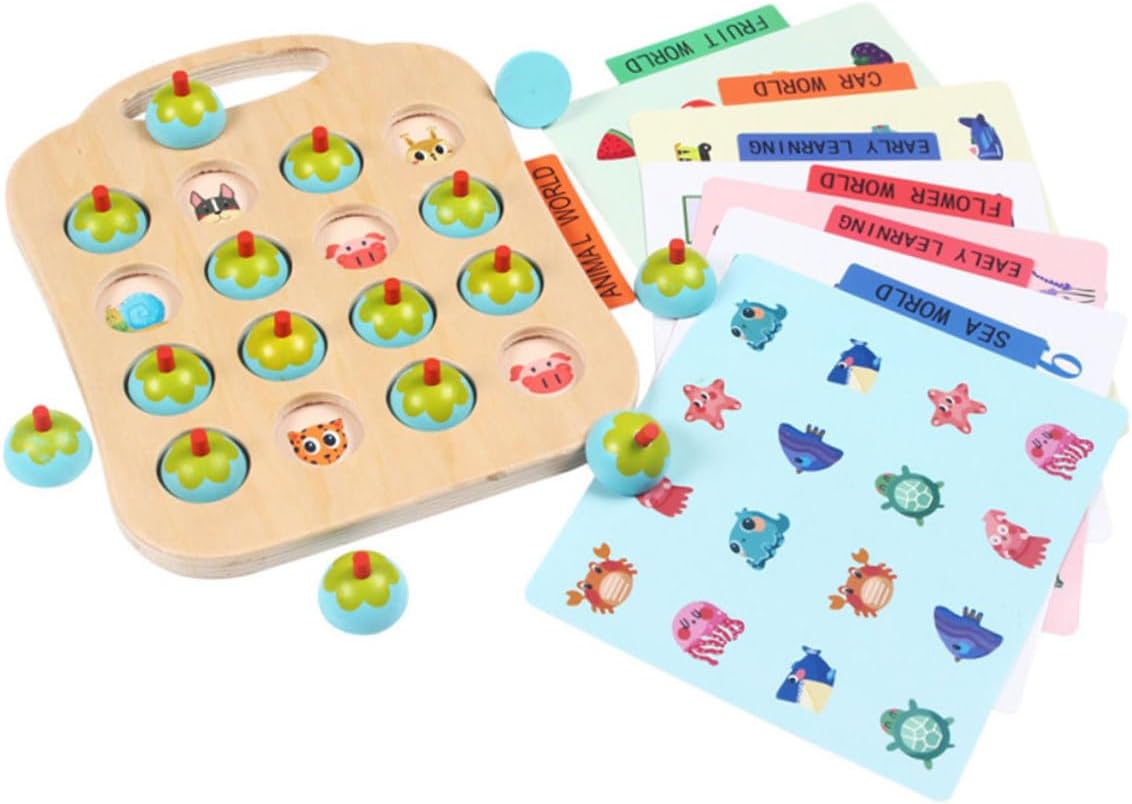 1pc Educational Toddler Toys Educational Toys for Toddlers Educational Toys for Kids Brain Toys Memory Chess Game Chess Training Toy Checkerboard Wooden Puzzle Child Number