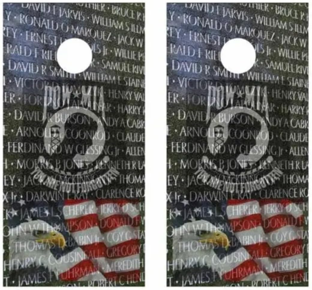 Vietnam Wall POW/MIA Cornhole Wood Board Skin Wrap