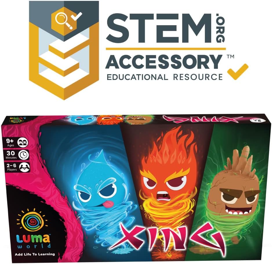 Luma World STEM Educational Board Game Xing for Ages 9+ Years to Learn Multiplication, Tables, Mental Math, Strategy, Resource Management, Easy to Learn and Play, up to 6 Players