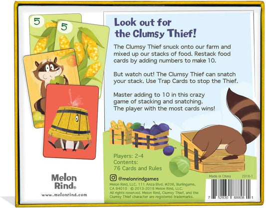 Clumsy Thief Junior Math Game - Adding to 10 Card Game for Kids (Ages 5 and up)