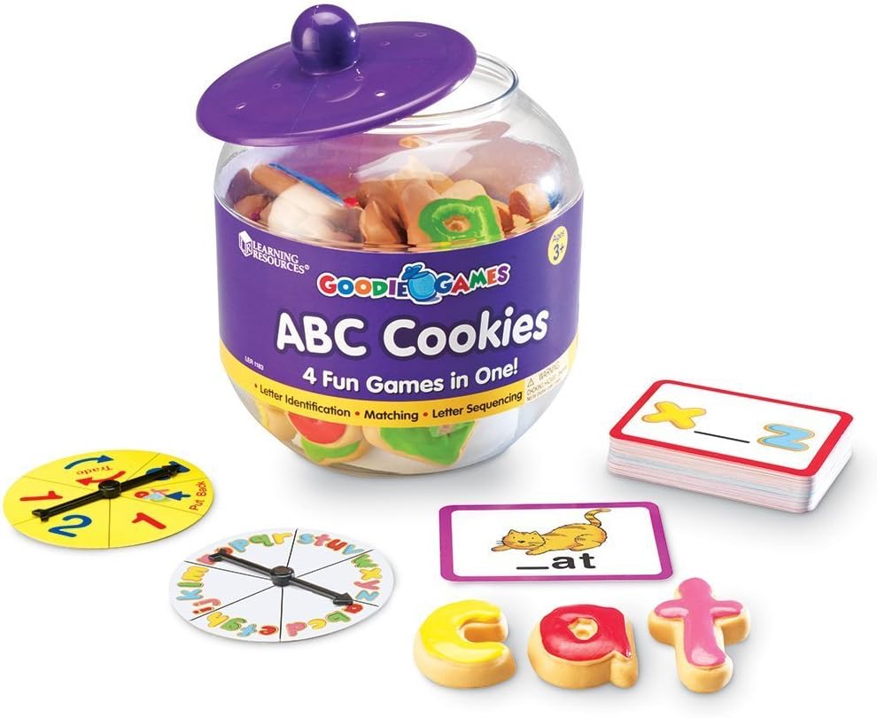 Learning Resources Goodie Games ABC Cookies, 4 Games in 1, Math Games, Multi-Color, 89 Pieces & Sight Word Swat a Sight Word Game, Visual, Tactile and Auditory Learning, 114 Pieces, Ages 5+