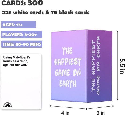 The Happiest Game On Earth Card Game for Families and Friends, Super Fun Adult Party Games Suitable for House Birthday Parties Pre Drinks Stag and Hen Nights