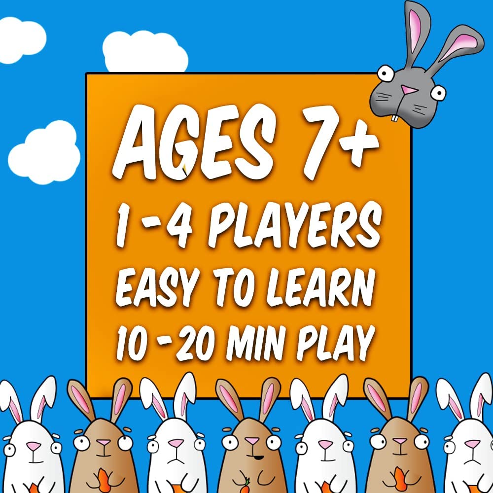 One Two Many Rabbits Card & Dice Game | Fun Family Game for Boys, Girls, Teens, and Grown Ups | Entertaining and Educational | 10-20 Minutes, 1-4 Players, Ages 7 and up