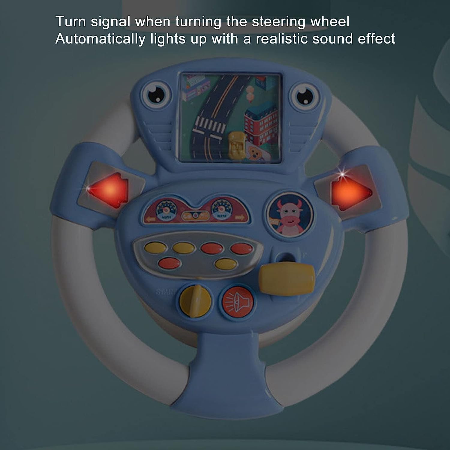Music Educational Toy Music Educational Learn Driver Toy Easily Rotate for Kindergarten A