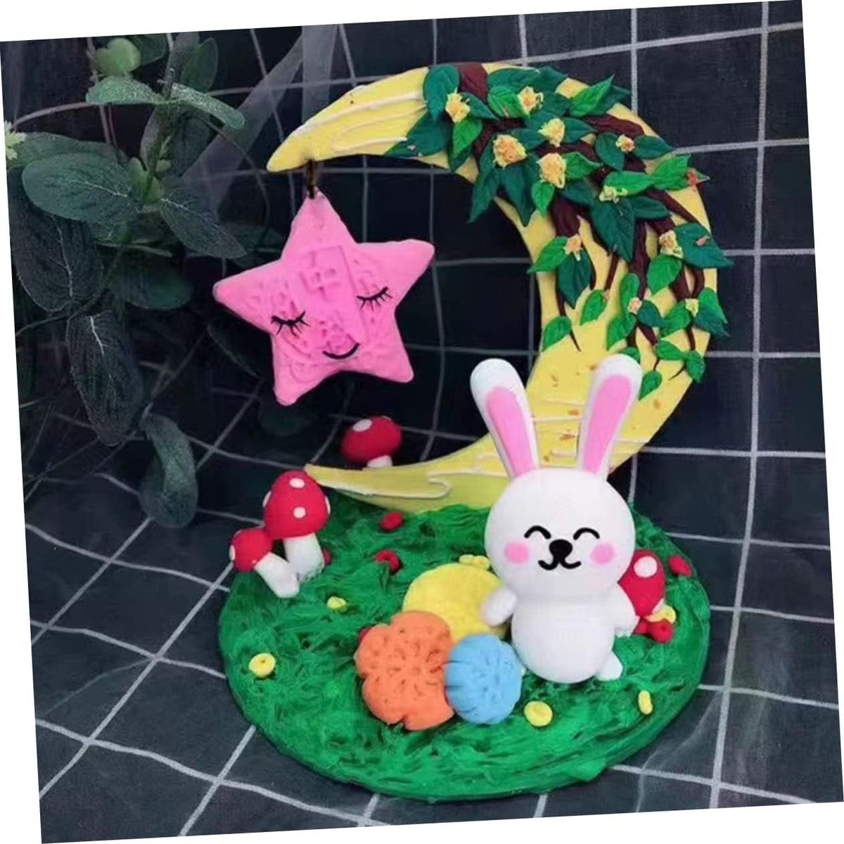 15 Pcs Moon Rabbit Ornament Wooden Decor 3d Puzzle 3d Puzzles for Kids 3d Puzzles Educational Crafts Animal Assembly DIY Model Wooden Paint Crafts Wood Kids Wooden Assemble Toy Boy