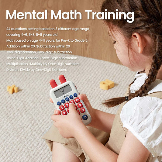 Learning Toys for 4+ Year olds, Math Games, Educational Toys for Addition, Subtraction, Division and Multiplication Game, Electronic Math Flash Cards