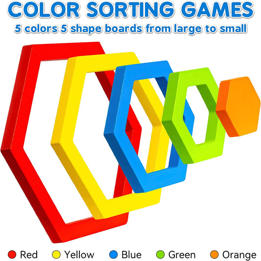 Toddler Puzzles for Kids Age 1 2 3 4 Year Old, 6 Pack Shape Sorting Puzzle Toddler for Girl boy Activities Preschool Learning Early Educational Birthday Gift Travel Autistic Wooden Toys