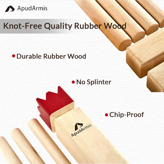 Kubb , Viking Chess Outdoor Clash Toss Yard Game with Carrying Case - Rubber Wooden Backyard Lawn Games Set for Teenagers Adults Family