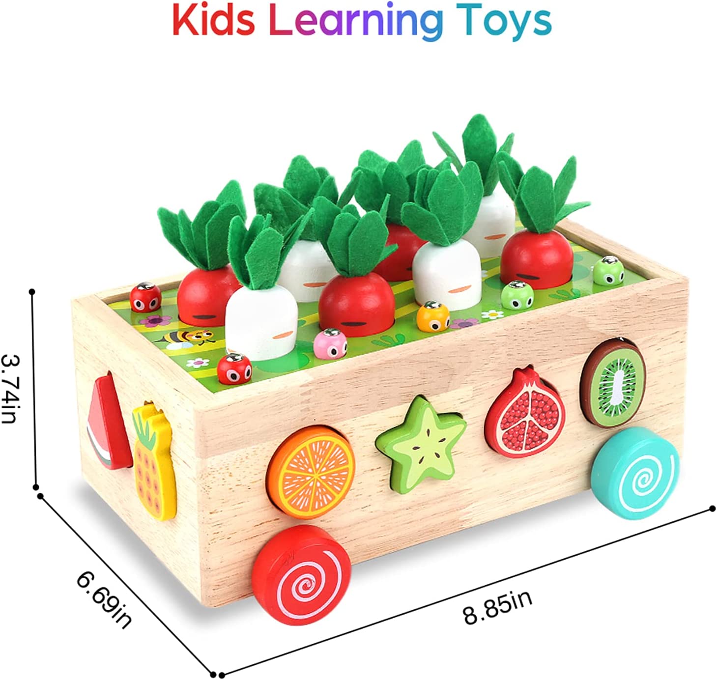 Toddlers Wooden Educational Toys for Baby Boys Girls Age 2 3 4 Year Old, Shape Sorting Toys Gifts for Kids 2-4, Wood Preschool Learning Fine Motor Skills Game